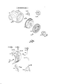 Blower Housing Diagram and Parts List for 20B400 0017-0698 Briggs and Stratton Engine